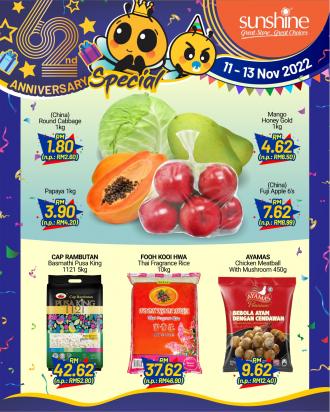 Sunshine 62nd Anniversary Weekend Promotion (11 November 2022 - 13 November 2022)