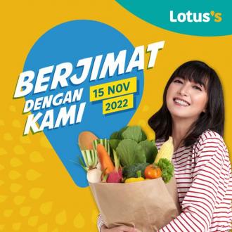 Lotus's Berjimat Dengan Kami Promotion published on 15 November 2022
