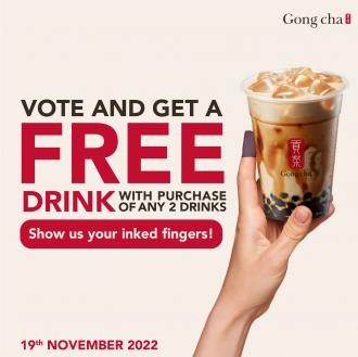Gong Cha General Election Buy 2 FREE 1 Promotion (19 November 2022)