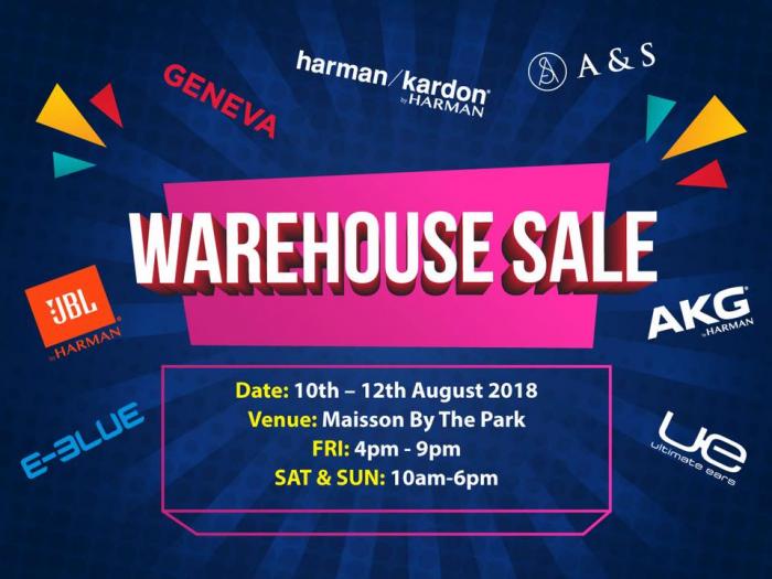 JBL Warehouse Sale at Maisson By The Park (10 August 2018 - 12 August 2018)
