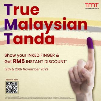 TMT General Election Promotion RM5 Instant Discount (19 November 2022 - 20 November 2022)