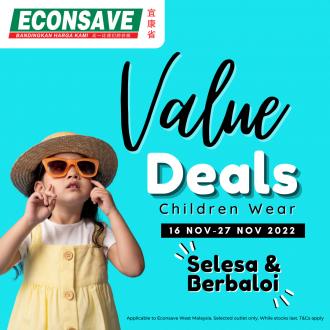 Econsave Children Wear Value Deals Promotion (16 November 2022 - 27 November 2022)