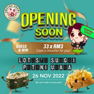Empire Sushi Lotus's Sungai Petani Utara Opening Promotion (26 November 2022)