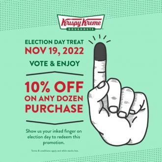 Krispy Kreme Queensbay Mall GE15 General Election Promotion (19 November 2022)