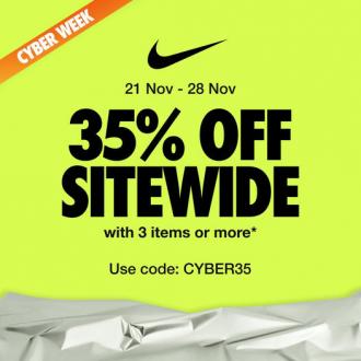 Nike Cyber Week Sale 35% OFF Sitewide (21 November 2022 - 28 November 2022)