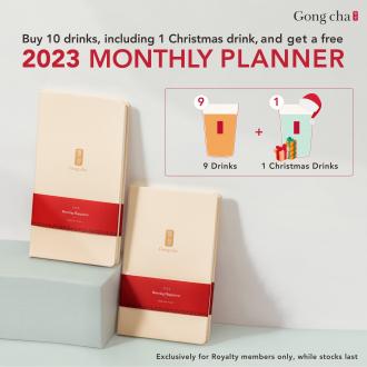 Gong Cha FREE 2023 Monthly Planner Promotion