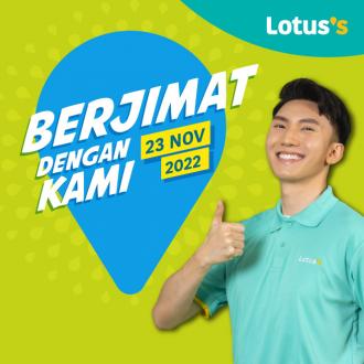 Lotus's Berjimat Dengan Kami Promotion published on 23 November 2022