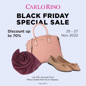 Carlo Rino Black Friday Sale Up To 70% OFF at Mitsui Outlet Park (25 November 2022 - 27 November 2022)