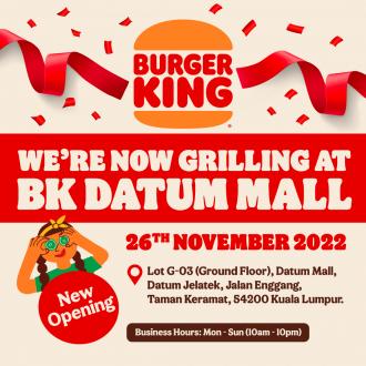 Burger King Datum Mall Opening Promotion (26 November 2022 - 2 December 2022)