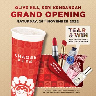 CHAGEE Olive Hill Seri Kembangan Opening Promotion (26 November 2022)