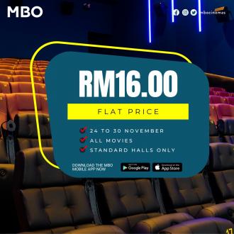 MBO Cinemas Standard Hall Tickets for RM16 Promotion (24 November 2022 - 30 November 2022)