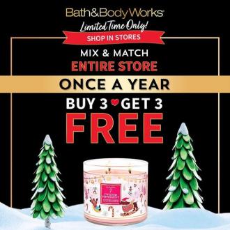 Bath & Body Works Mix & Match Sale Buy 3 Get 3 FREE at Johor Premium Outlets (25 November 2022 - 27 November 2022)