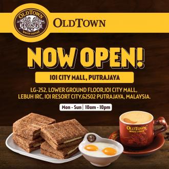 Oldtown IOI City Mall Opening Promotion White Coffee for RM1 (valid until 31 March 2023)