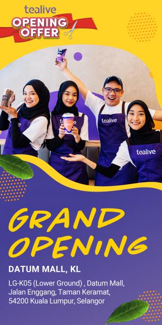 Tealive Datum Mall Opening Promotion (26 November 2022 - 2 December 2022)