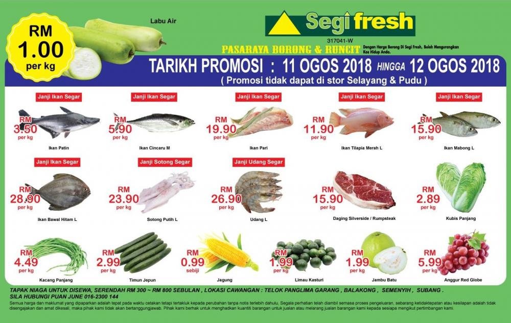 Segi Fresh Weekend Promotion (11 August 2018 - 12 August 2018)