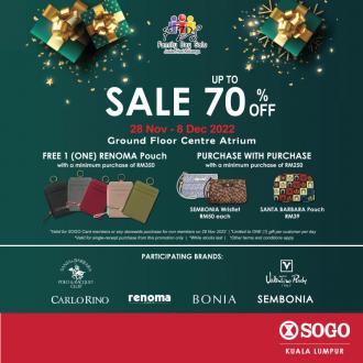 SOGO Kuala Lumpur Bonia Family Day Sale Up To 70% OFF (28 Nov 2022 - 8 Dec 2022)