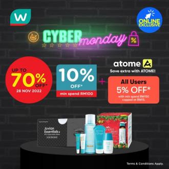 Watsons Cyber Monday Sale Up To 70% OFF (28 November 2022)