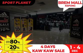 Sport Planet Brem Mall Kepong Kaw Kaw Sale Up To 80% OFF + Extra 20% OFF (1 December 2022 - 4 December 2022)