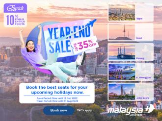 Malaysia Airlines International 2022 Year End Sale (29 November 2022 - 12 December 2022)