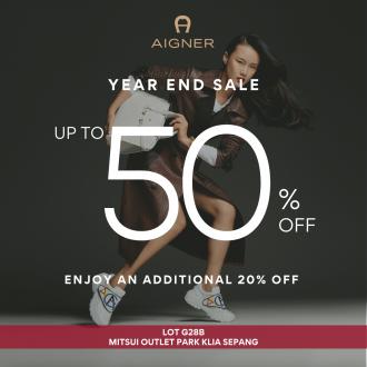 Aigner Year End Sale at Mitsui Outlet Park (1 December 2022 - 22 December 2022)