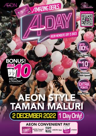 AEON Taman Maluri AEON Member Day Sale Up To 80% OFF (2 Dec 2022)