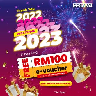 Cosway Online FREE RM100 e-voucher Promotion (1 December 2022 - 31 December 2022)