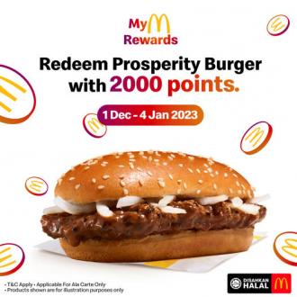McDonald's Redeem Prosperity Burger with 2000 points (1 December 2022 - 4 January 2023)