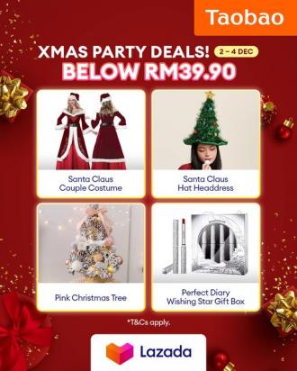Lazada Taobao Christmas Party Promotion Deals Below RM39.90 (2 December 2022 - 4 December 2022)