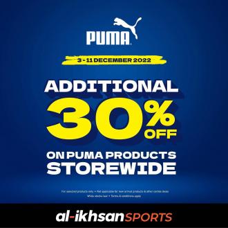 Al-Ikhsan Sports Puma Additional 30% OFF Promotion (3 Dec 2022 - 11 Dec 2022)