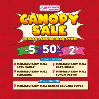 Manjaku Canopy Clearance Sale (17 November 2022 - 11 December 2022)