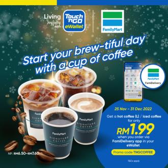 FamilyMart Touch 'n Go eWallet Promotion Coffee for only RM1.99 (25 November 2022 - 31 December 2022)