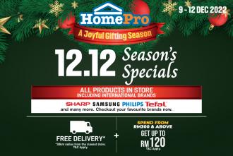 HomePro 12.12 Sale (9 December 2022 - 12 December 2022)