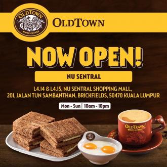 Oldtown Nu Sentral Opening Promotion RM1 White Coffee (valid until 31 March 2023)