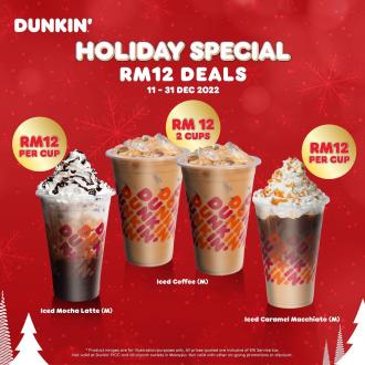 Dunkin Holiday Promotion RM12 Deals (11 December 2022 - 31 December 2022)