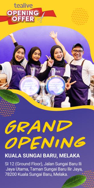 Tealive Kuala Sungai Baru Melaka Opening Promotion (14 December 2022 - 18 December 2022)