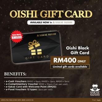Sakae Sushi Oishi Gift Card Promotion