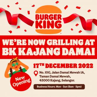 Burger King Kajang Damai Opening Promotion (17 December 2022 - 23 December 2022)