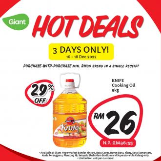Giant Knife Cooking Oil for RM26 PWP Promotion (16 December 2022 - 18 December 2022)