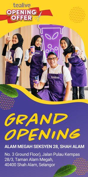 Tealive Alam Megah Seksyen 28 Shah Alam Opening Promotion (17 December 2022 - 21 December 2022)