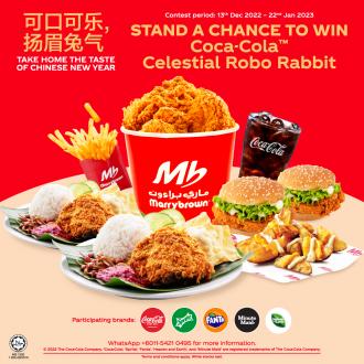 Marrybrown Coca-Cola CNY Contest Win Robo Rabbits (13 December 2022 - 22 January 2023)