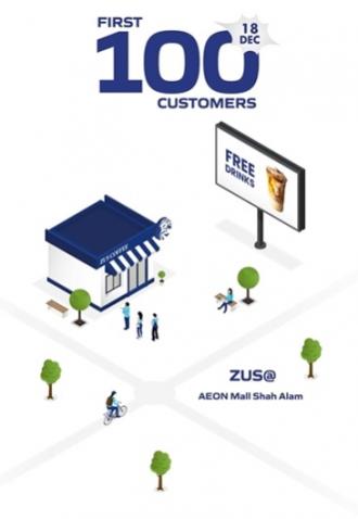 ZUS Coffee Opening FREE Drinks Promotion (18 December 2022)