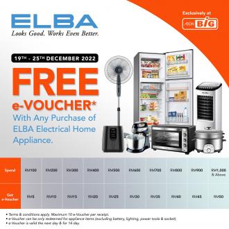 AEON BiG ELBA FREE e-Voucher Promotion (19 December 2022 - 25 December 2022)