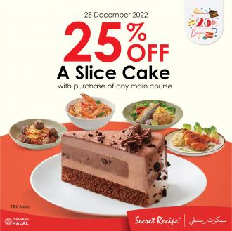 Secret Recipe 25% OFF Slice Cake Promotion (25 December 2022)