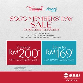 SOGO Triumph & Sloggi Member’s Day Sale (23 December 2022 - 2 January 2023)
