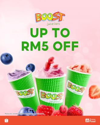 Boost Juice Bars ShopeeFood Up To RM5 OFF Promotion (21 December 2022 - 23 December 2022)