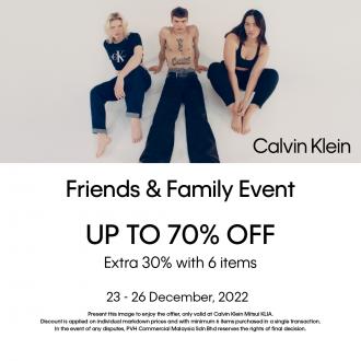 Calvin Klein Friends & Family Sale at Mitsui Outlet Park (23 December 2022 - 26 December 2022)