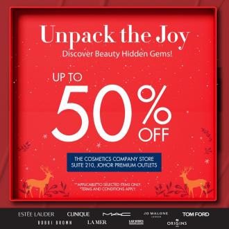 The Cosmetics Company Store Special Sale Up To 50% OFF at Johor Premium Outlets (12 December 2022 - 1 January 2023)
