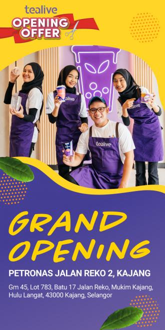 Tealive Petronas Jalan Reko 2 Kajang Opening Promotion (25 December 2022 - 30 December 2022)