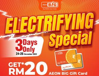 AEON BiG Electrical Appliances Promotion FREE AEON BiG Gift Card (24 December 2022 - 26 December 2022)