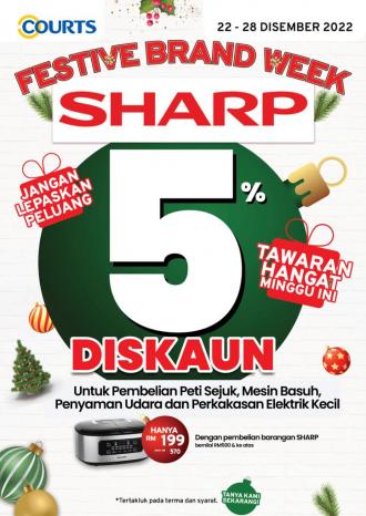 COURTS Sharp Festive Brand Week Promotion (22 December 2022 - 28 December 2022)